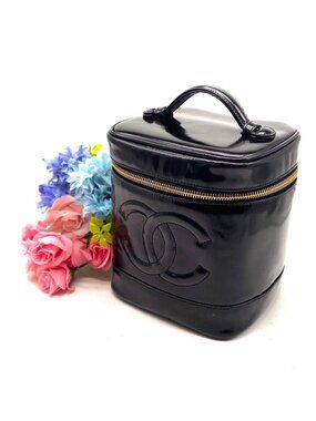 Chanel Vanity Bag CC Logo Black Seal
